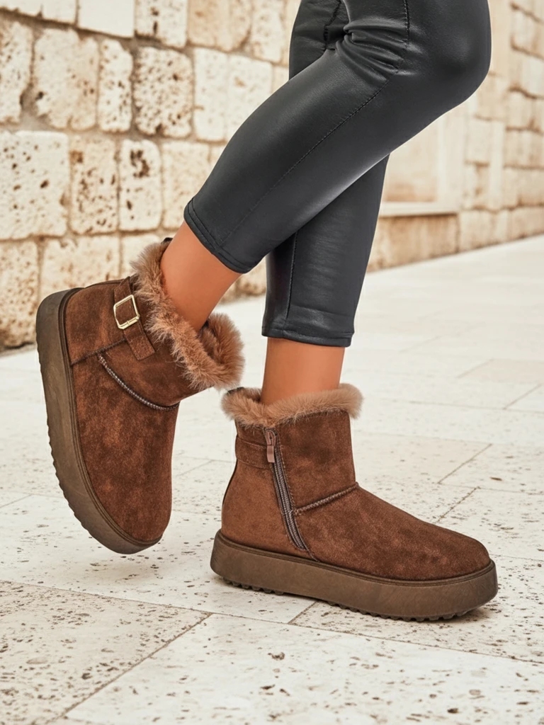 Royalfashion Къси дамски боти тип снегоходки Winter Crest