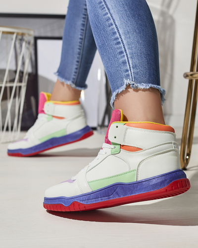 Дамски спортни маратонки в бяло и мента Aopp- Footwear