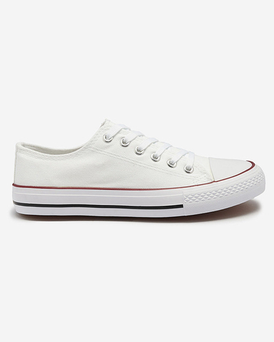 Бели дамски класически маратонки с връзки Ogisa - Обувки