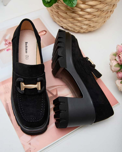 Елегантни сандали Vulcano в цвят черен велур