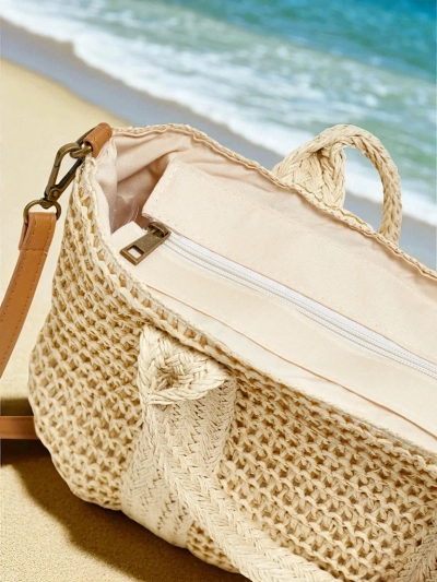 Royalfashion Голяма сламена дамска чанта Bella Paglia