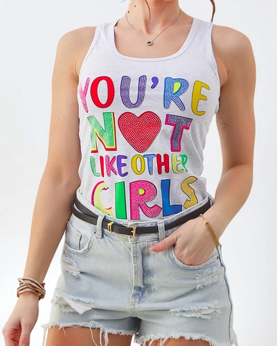 Royalfashion Женски памучен потник с презрамки и уникални принтове