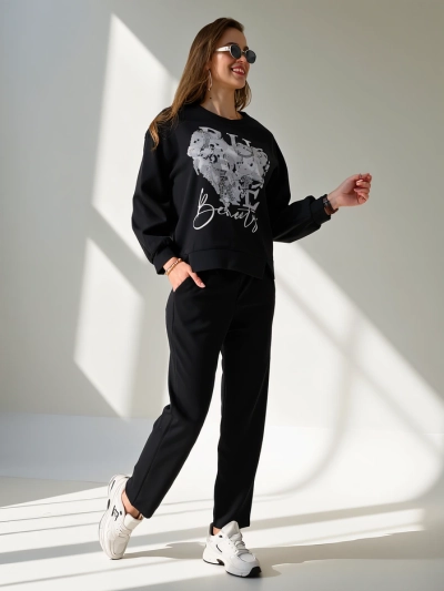 Royalfashion Женски комплект от вискоза с принт