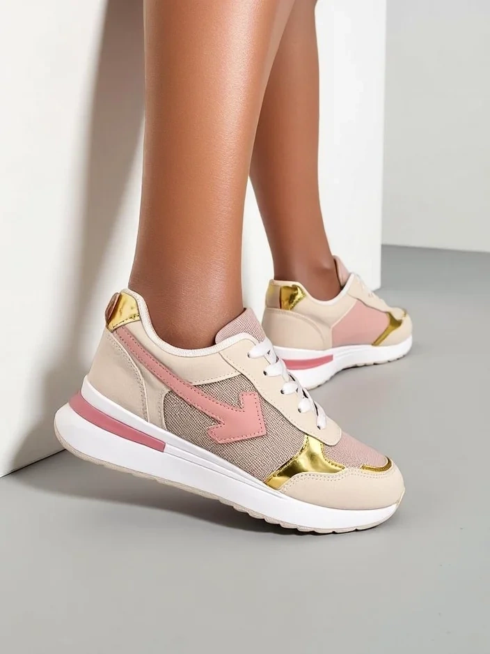 Royalfashion Женски спортни маратонки с блестящи елементи Berilane