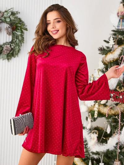 Рокси мода Женска велурена рокля