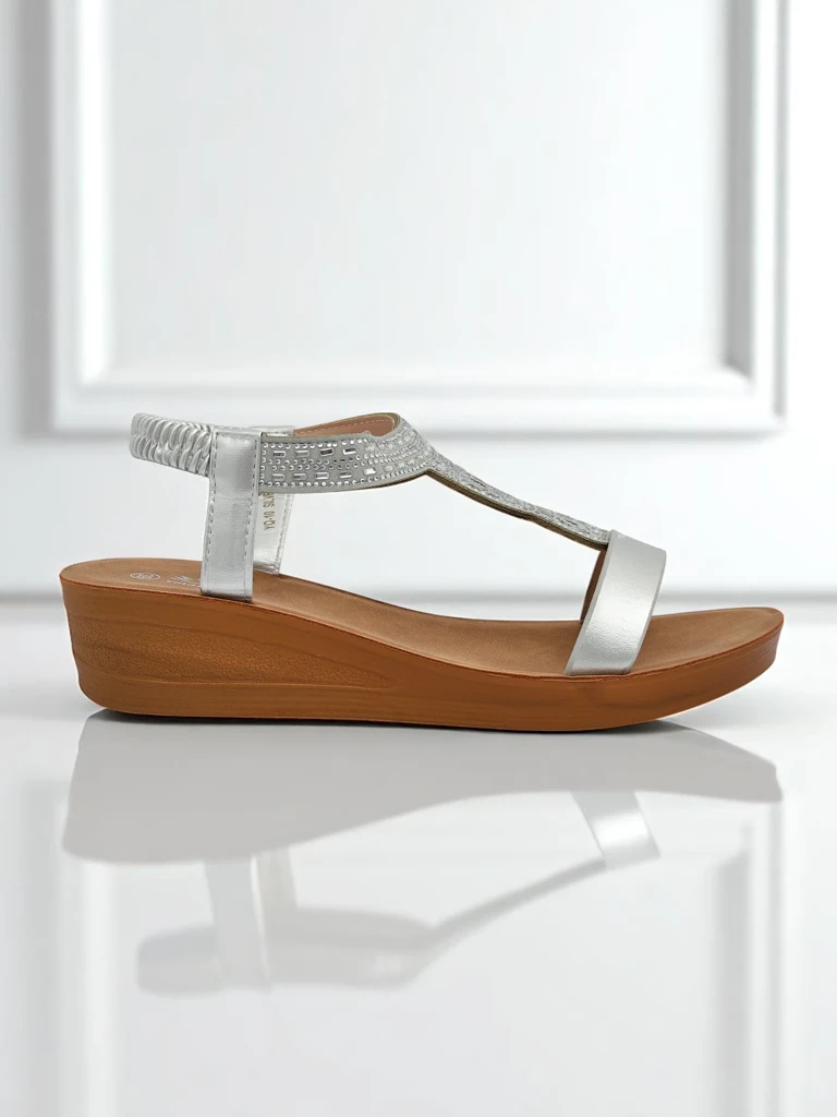 Royalfashion Дамски сандали на платформа с цирконии Agaya