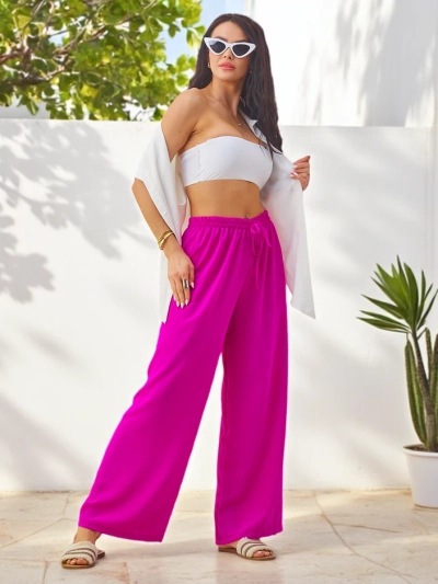 Royalfashion Широки дамски панталони с еластичен колан