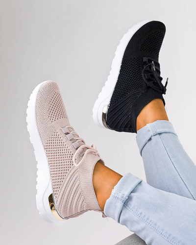 Damskie różowe tkaninowe buty sportowe Bamggy- Obuwie