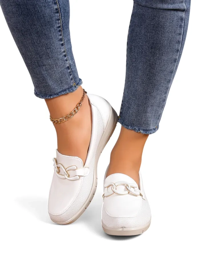 Royalfashion Жени мокацини на ниска платформа Hofride