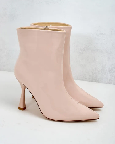 Royalfashion Loori лакирани дамски ботуши на ток