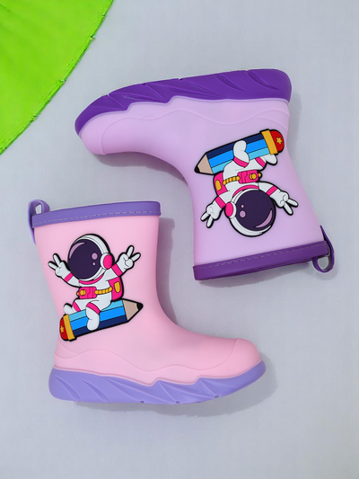 Royalfashion детски гумени ботуши с астронавта Космос