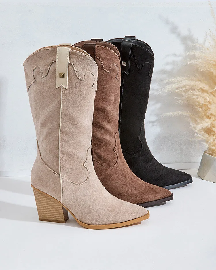 Royalfashion Дамски каубойски ботуши с ток Kowib