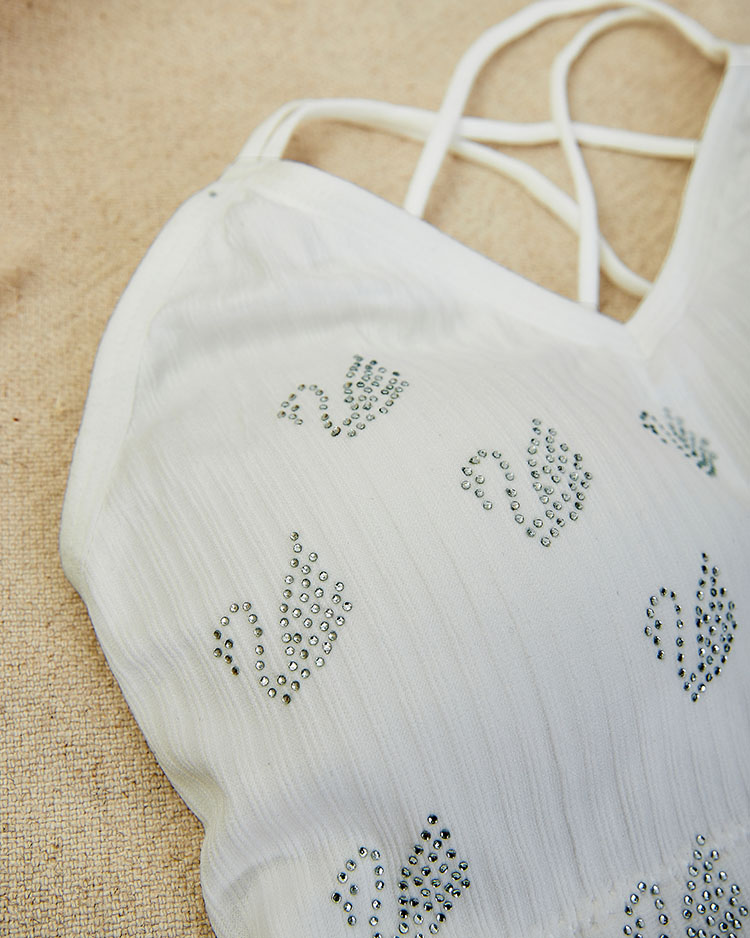 Royalfashion Дамски спортен сутиен с циркони