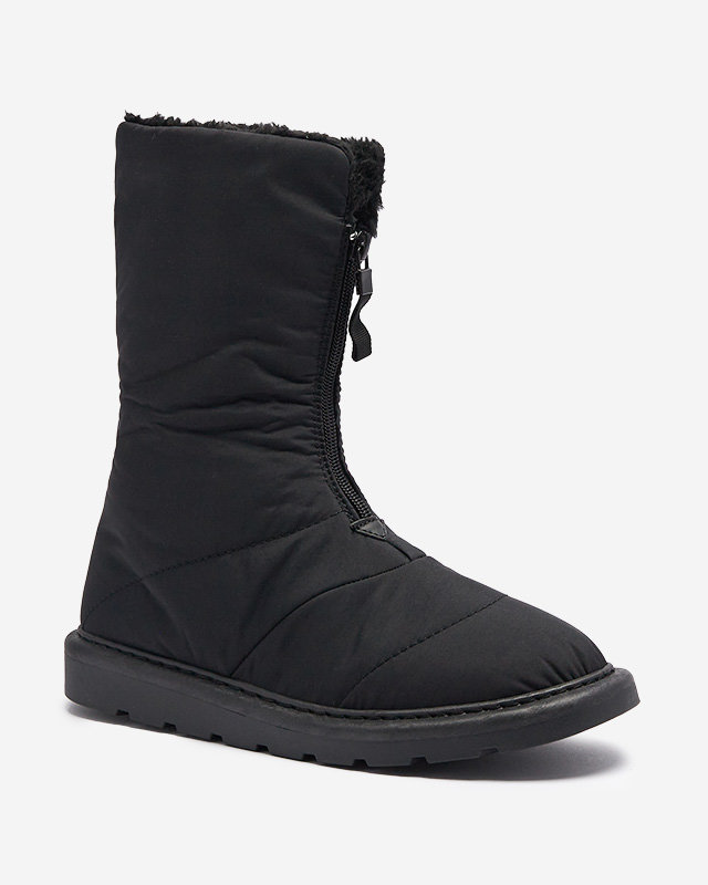 Черни дамски ботуши a'la snow boots Tirigga- Footwear