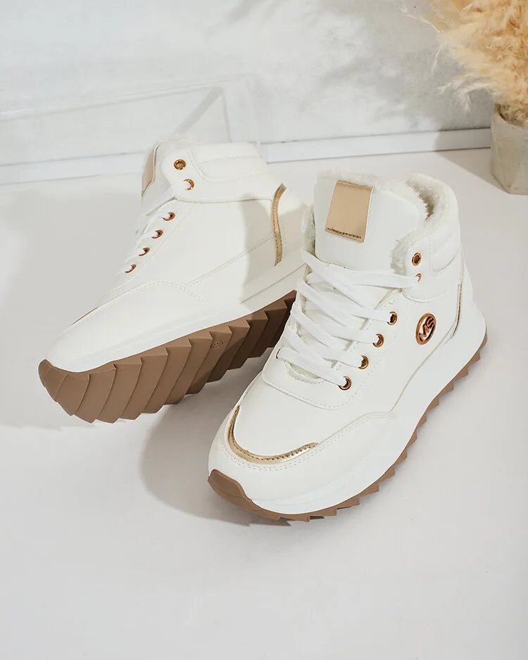 Royalfashion Затоплени дамски маратонки с кожа Casill