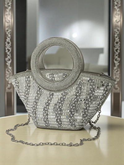 Малка дамска чанта с цирконии Sparkle Queen