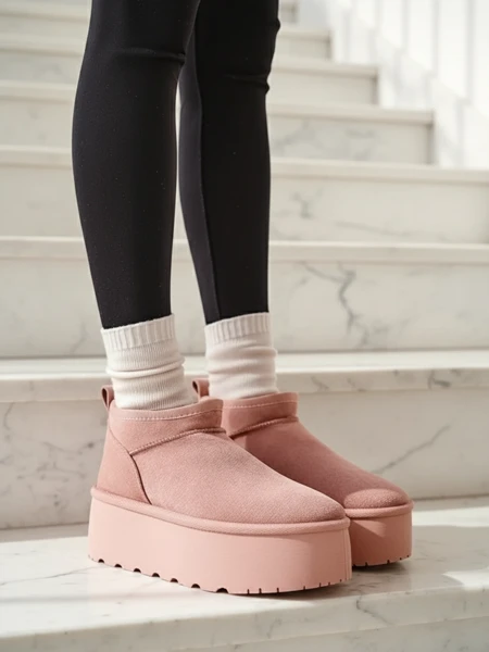 Royalfashion Дамски къси ботуши a'la snow boots Ozozi