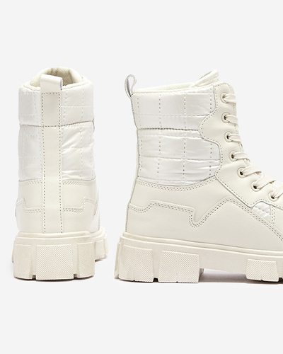 Calista Дамски Обувки Модерни Плоски Боти Кремави