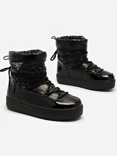 Royalfashion Дамски ботуши a'la snow boots в черно Vevnose