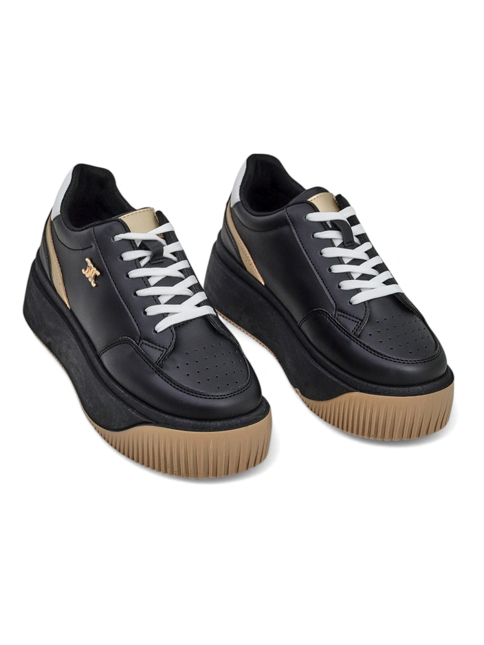 Дамски сникърси Hypatia Nero от екологична кожа на платформа 5 см