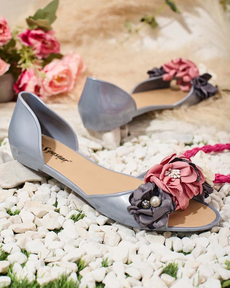 Royalfashion Каучукови балерини с цвете Koddies