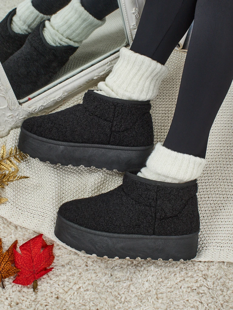 Къси дамски боти тип сноубутс Marellin