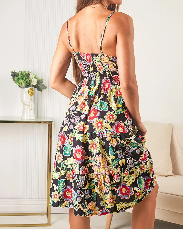 Royalfashion Дамска памучна рокля на цветя