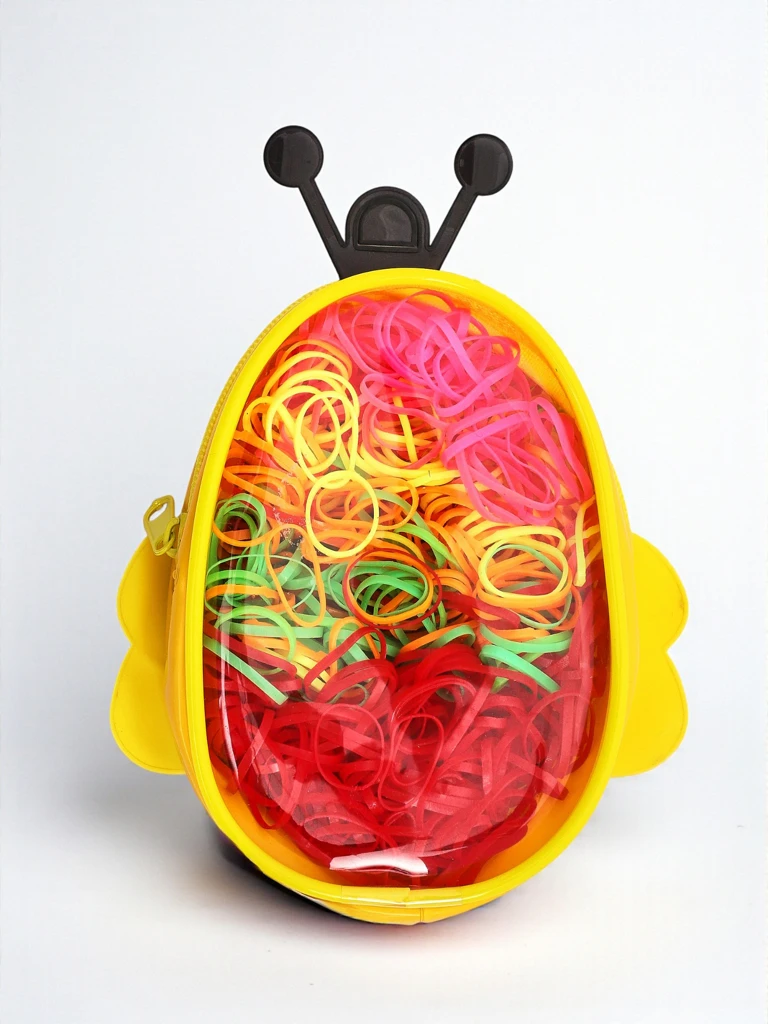 Royalfashion Многоцветни силиконови ластици за коса Пчеличка