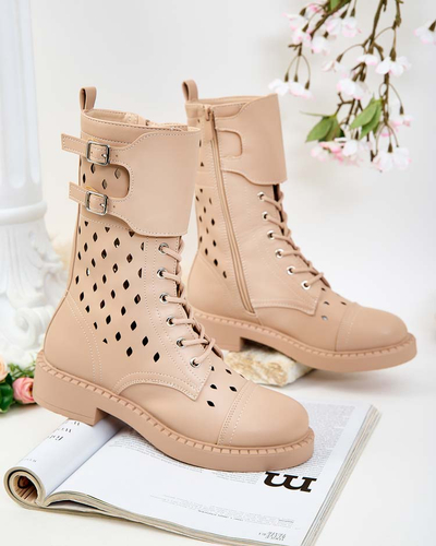 Royalfashion Дамски ботуши с ажурна дантела Belsel