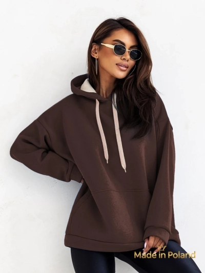 Royalfashion Дамски суитшърт с качулка oversize