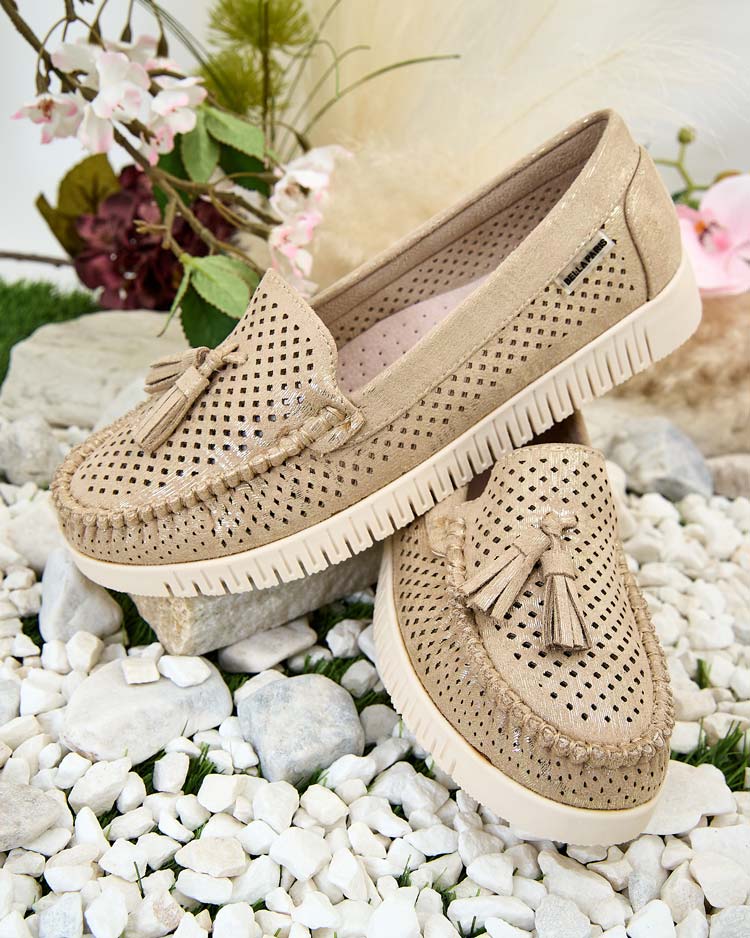 Royalfashion Дамски ажурни мокасини Molaffa