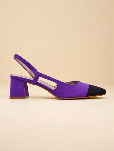 Royalfashion Дамски обувки на нисък ток с декоративен нос Eleganzo