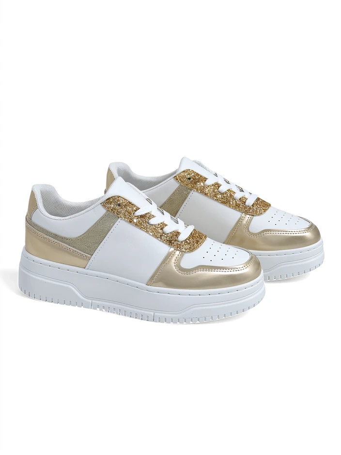 Bella Glamour Златни Дамски Сникърси