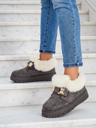 Royalfashion Дамски къси ботуши a'la snow boots Dobis