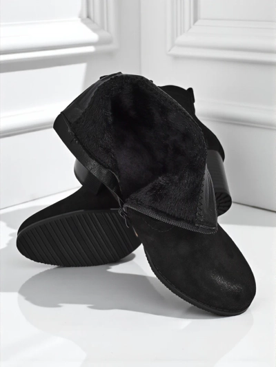 Дамски еко велурени боти на ток Crimson Echo