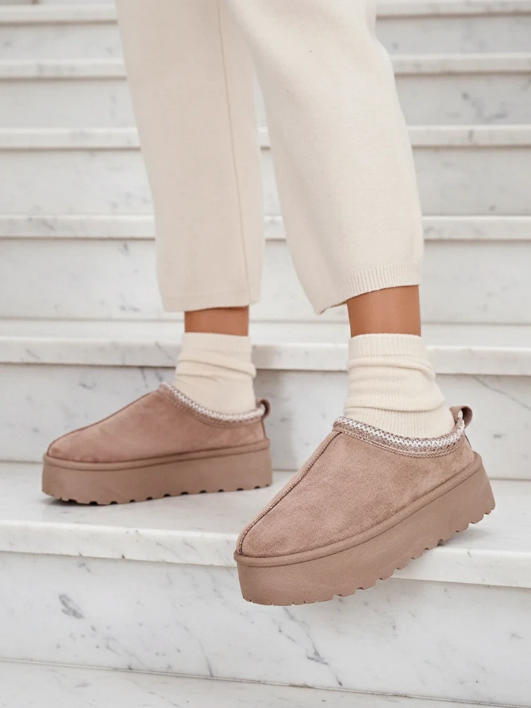 Royalfashion Дамски къси ботуши Zommy a'la snow boots