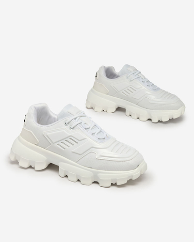 Royalfashion Бели спортни маратонки от плат за мъже Lamkim