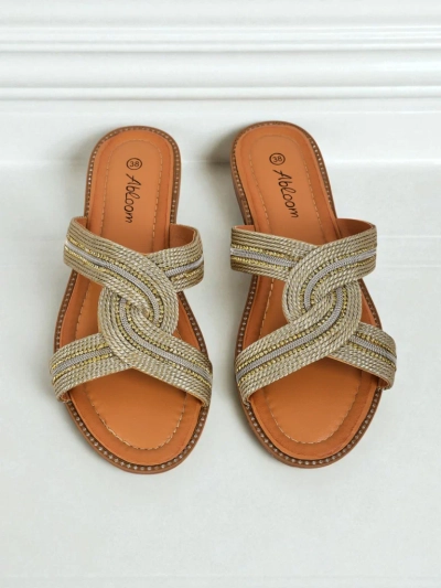 Royalfashion Дамски чехли плетени Woven Breeze