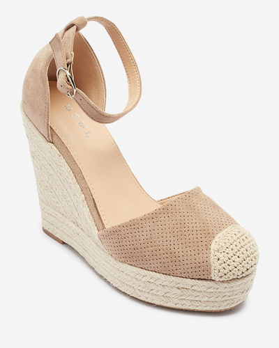 Royalfashion Кафяви дамски сандали на платформа Meylasi