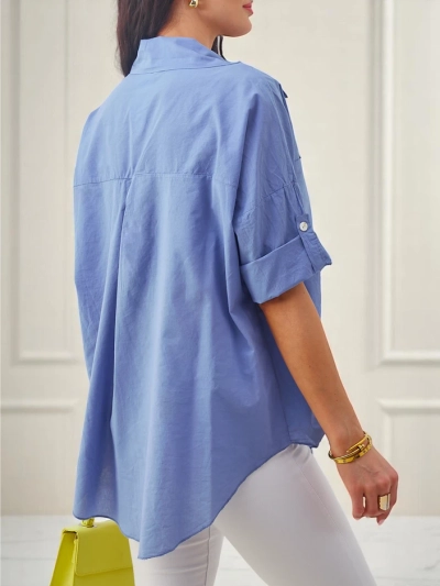 Риза от памук за жени с 3/4 ръкави