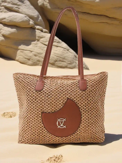 Royalfashion Голяма сламена дамска лятна чанта