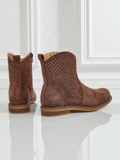 Royalfashion Дамски ажурни боти Toffas