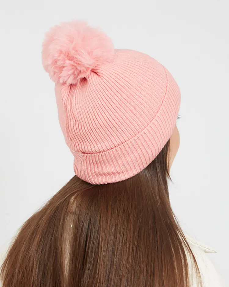 Женска зимна шапка Royalfashion с изолация и помпон