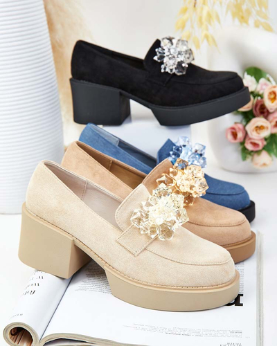 Royalfashion Дамски мокасини Pegorani с висок ток