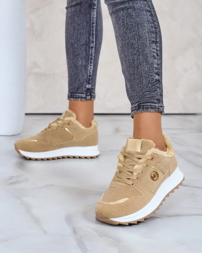 Royalfashion Затоплени дамски маратонки с кожа Boris