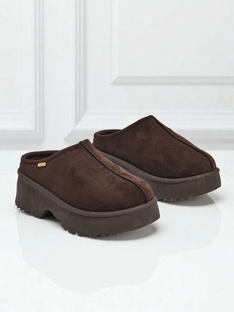 Къси дамски боти а'ла сноубутс с пухкава подплата Noelina