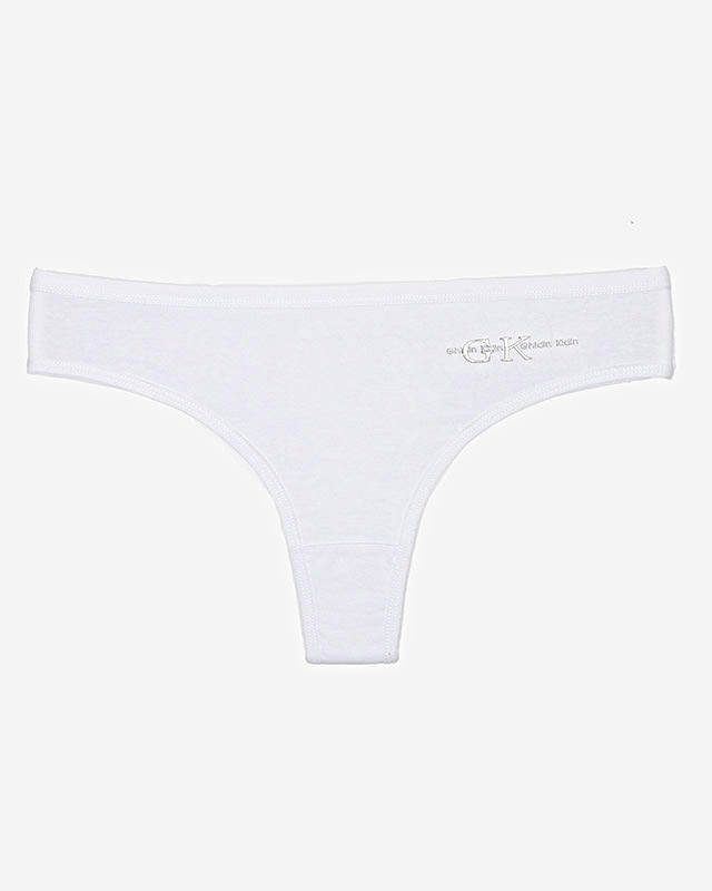 Дамски бели памучни прашки с надпис - Underwear