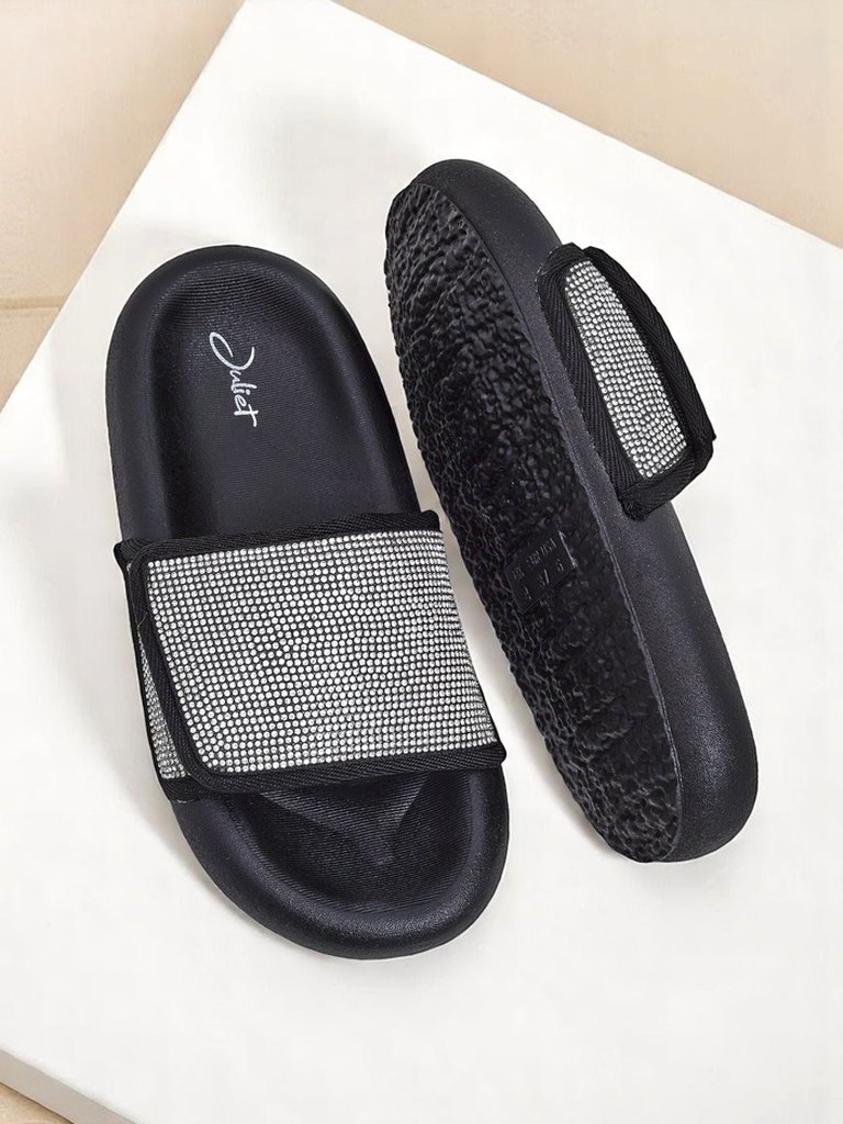 Royalfashion Дамски чехли на плоска подметка Sparkle Step