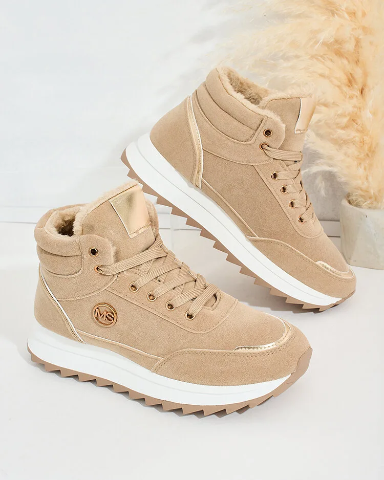 Royalfashion Затоплени дамски маратонки с кожа Casill