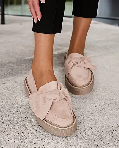 Royalfashion Дамски полуобувки с панделка Eriz